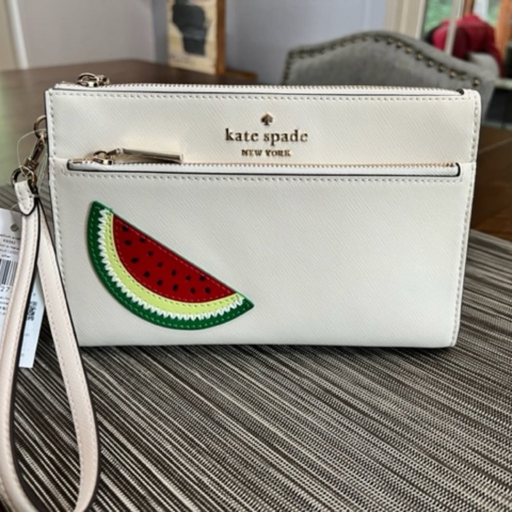 Kate Spade What-A-Melon Watermelon Medium Wristlet